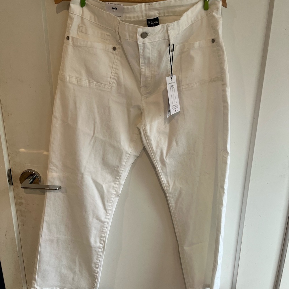 Lois White Wide Leg Jeans for Women